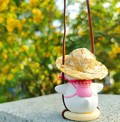 Pink Car Accessories Swinging Duck Hanging Ornament (B)