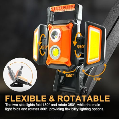 4000LM LED Work Light Rechargeable with Clamp (Magnetic Clamp Stand)