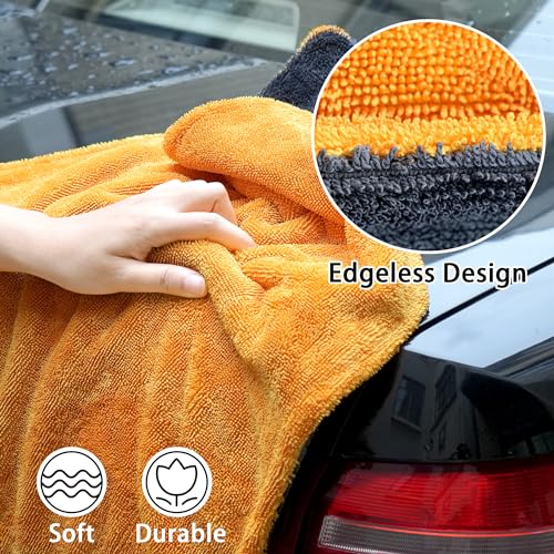 1000GSM Car Drying Towel (Yellow / 18"*24")
