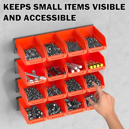 Wall Mounted Storage Bins (Orange)