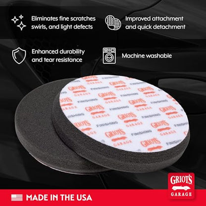 5.5" Black Foam Finishing Pads for Car Polishing and Detailing (5" Pads (Set of 2) / 5.5" (Set of 2))