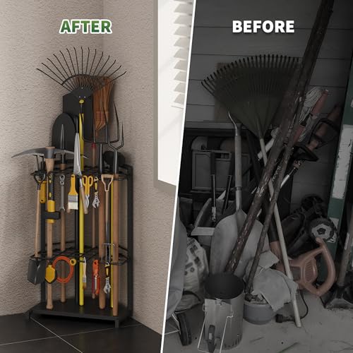 Garden Tool Organizer for Corner (Corner Rack)