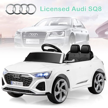 Licensed Audi SQ8 Ride on Car by OLAKIDS (White)