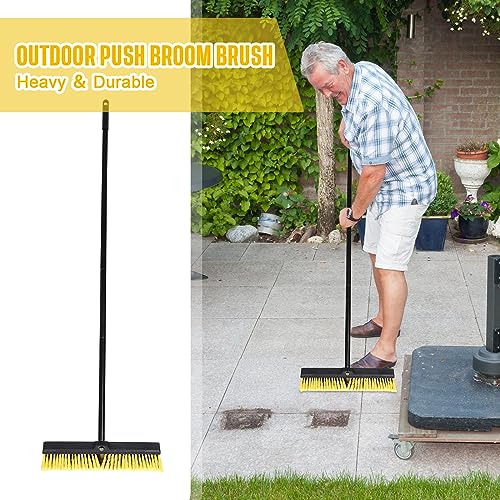 6 Pack 18 Inch Push Broom Bulk (Yellow)