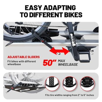 200 lbs. Hitch Mount Bike Rack (200 lbs 2-Bike Rack Ez-Fold Silver)