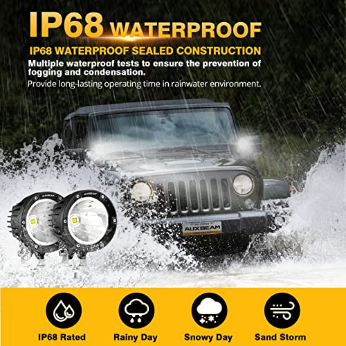 C4 Series 4 Inch Round LED Pod Lights 72W Offroad Spot Light Bar (C4 Series White LED Pods)