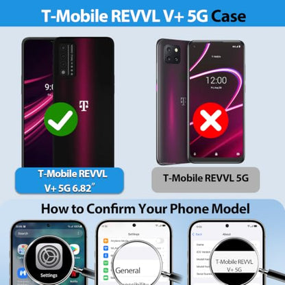 for T Mobile REVVL V+ 5G Case (T-Mobile REVVL V+ 5G（6.82"） / Red)