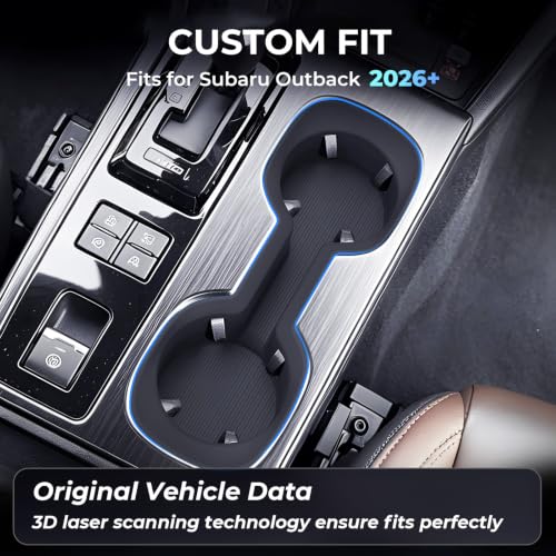 Center Console Cup Holder Inserts for Subaru Outback 2026 (Fits for Subaru Outback 2026+)
