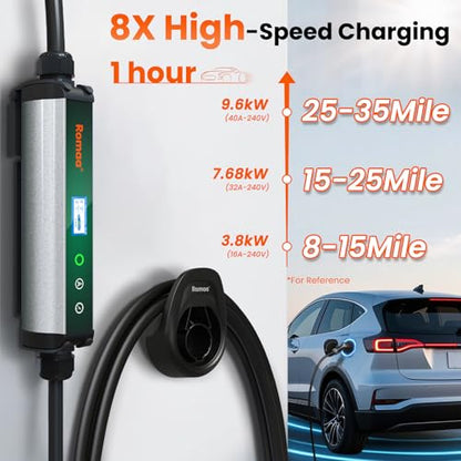 Level 2 EV Charger 40 Amp Portable J1772 Charger (40A)