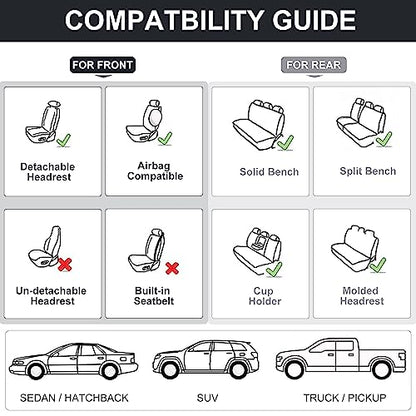 Car Seat Covers Full Set (Black / Full Set)