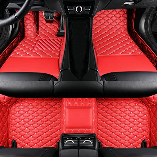Customization Floor Mats and Cargo Mats are Suitable for 99% of Cars (Red Beige / 3D Floor Mats)