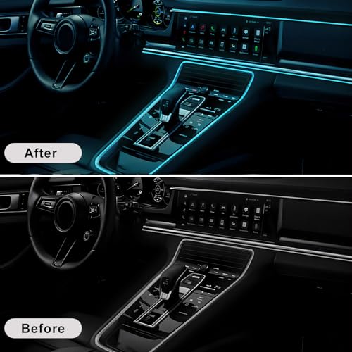 EL Wire Interior Car LED Strip Lights (Ice Blue)