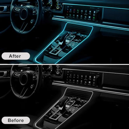 EL Wire Interior Car LED Strip Lights (Ice Blue)