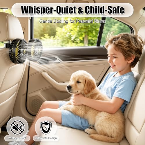 SINGRAO Car Backseat Fan for Kids