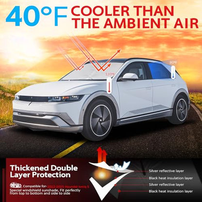 Windshield Sun Shade for 2022 (for 2022-2026 Hyun-dai Ioniq 5)