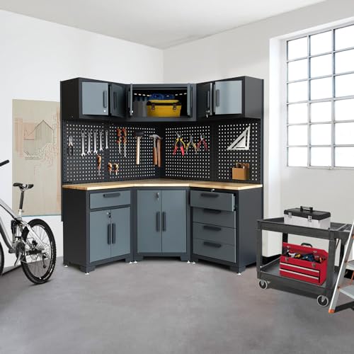 Garage Cabinets and Storage System 8 (Corner)