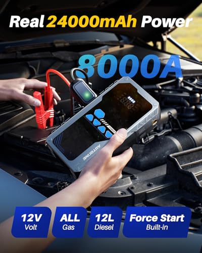 JWA2 Jump Starter with Air Compressor (8000A with Inflator)