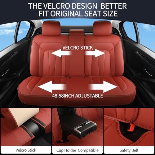 Car Seat Covers Full Set (Full Set / Red)
