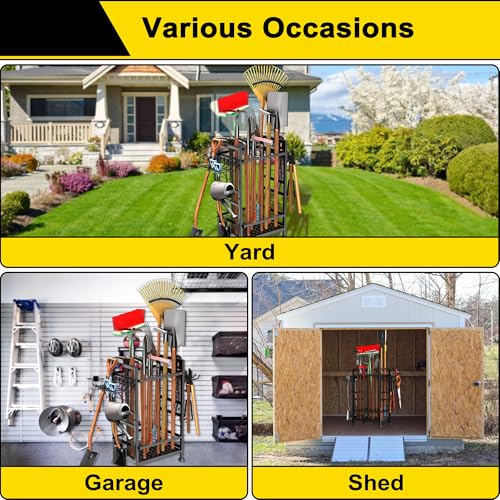 3 Tier Garden Tool Organizer (17 x 12.8 x 30.3 / Black)