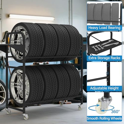 Tire Storage Rack 44" x 44" x 18" with Anti (44" x 44" x 18" / Modern)