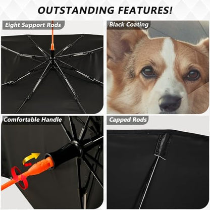 Windshield Sun Shade Umbrella Cute Corgi Dog Driving Car Foldable Car Front Window Sunshade Blocks UV Rays Heat Keep Vehicle Cool 55"x27.5" (multi 27)