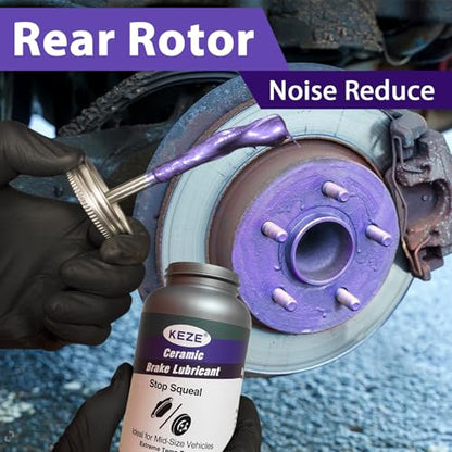 High Temp Ceramic Brake Caliper Grease and Pin Parts Lubricant for Auto Break Sliding Pin Pad (1 Pack-8 OZ / Ceramic Brake Grease)
