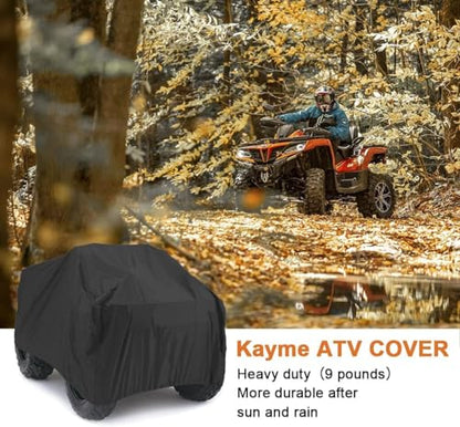ATV Cover Waterproof Heavy Duty All Weather (XXXL- ( 100 x 43 x 48 Inch) / Black)