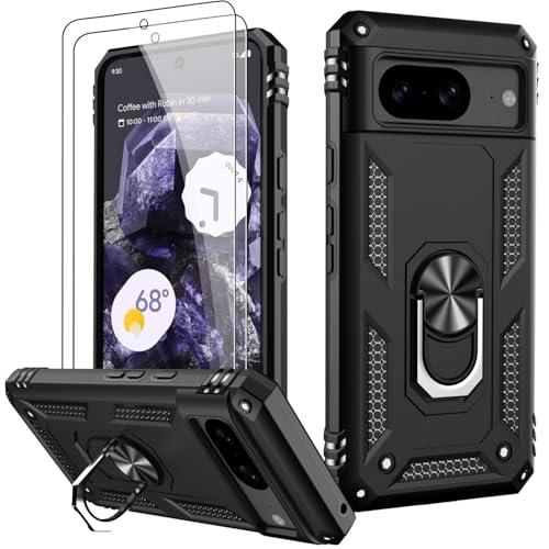 for Google Pixel 8A Case with Screen Protector (Black / Google Pixel 8A)