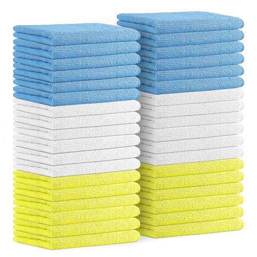 Microfiber Cleaning Cloths (Pack of 36 - 16x16 Inches / Multi 2)