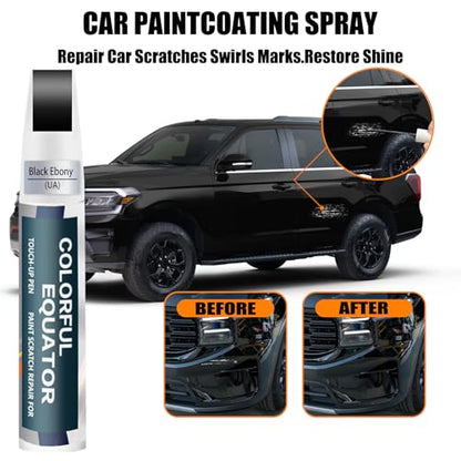 UA/UD/M6373/M6877 Black Ebony Touch Up Paint for Ford, Car Paint Pen Scratch Repair Two-In-One Touch Up Paint, Premium Car Scratch Remover for Deep Scratches (Black Ebony(UA/UD/M6373/M6877) compatible with All Models)