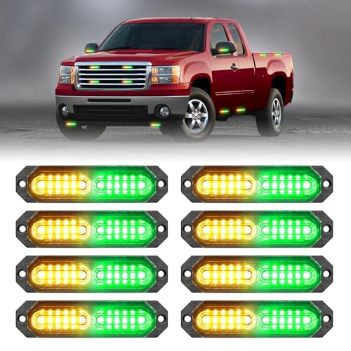 1200T Emergency Strobe Grille Lights (Amber/Green)