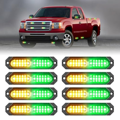 1200T Emergency Strobe Grille Lights (Amber/Green)