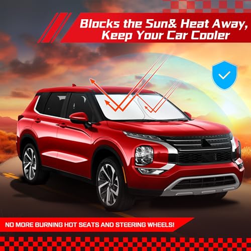Windshield Sun Shade for Mitsubishi Outlander 2022 (for Mitsubishi Outlander 2022-2027)