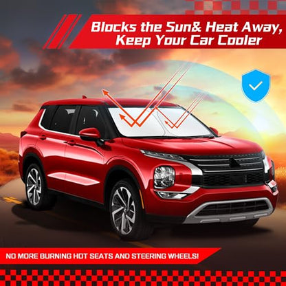 Windshield Sun Shade for Mitsubishi Outlander 2022 (for Mitsubishi Outlander 2022-2027)
