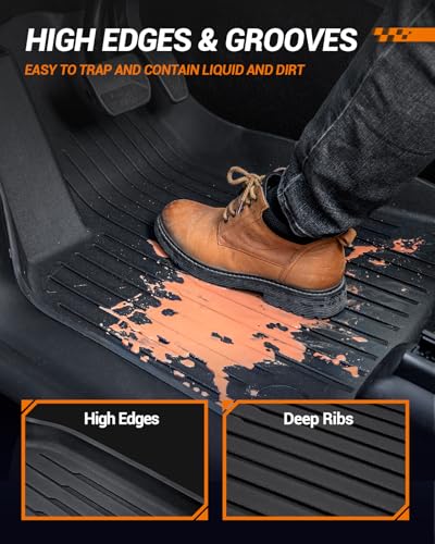 2020 2024 Tesla Model Y Floor Mats 5 Seater Full Set Made by SEALIGHT (for 2020-24 Tesla Model Y)