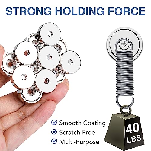 Round Magnets with Hole 40LB Strong Rare Earth Neodymium Magnets