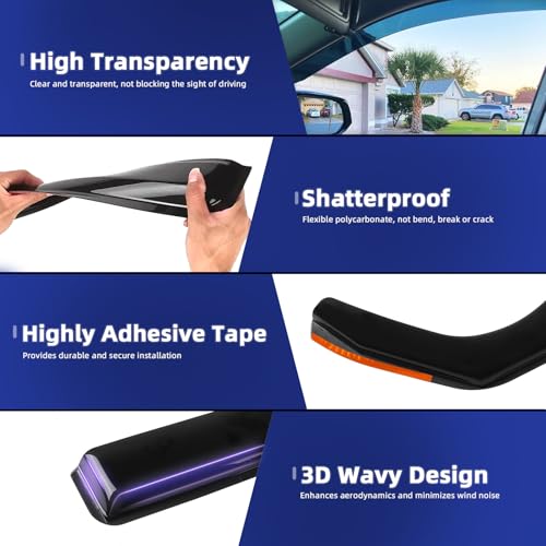 in Channel Rain Guards Fit for Volkswagen Golf MK6 Hatchback 2010 (For 2010-2014 Golf MK6 Hatchback)