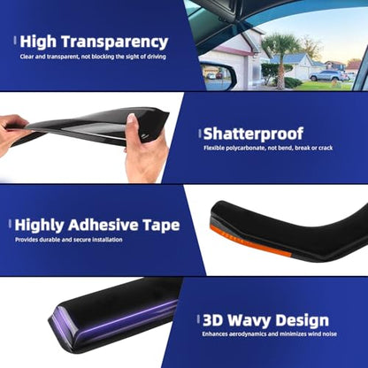 in Channel Rain Guards Fit for Volkswagen Golf MK6 Hatchback 2010 (For 2010-2014 Golf MK6 Hatchback)