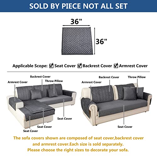 Couch Cover Sectional Couch Covers (36''x36''/Square / Dark Gray)