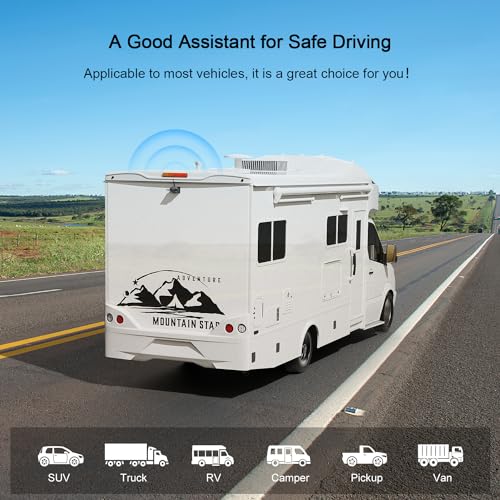 7" HD 1080P Magnetic Solar Wireless Backup Camera 1 Min DIY Install (Murky Black / 7-inch 2-Camera)