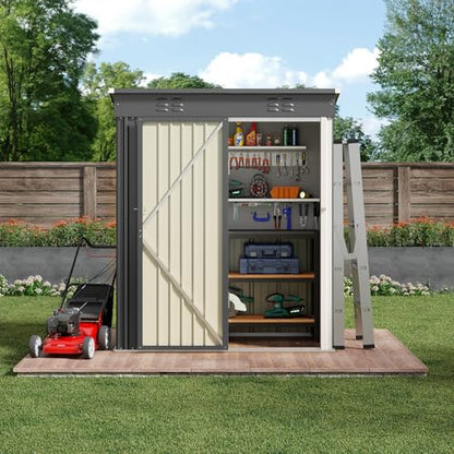 5' x 3' Outdoor Storage Shed (Dark Gray / 5' x 3')