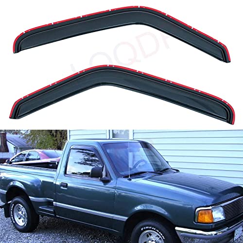 2pcs Window Visors Rain Guards for 93 (for 1993-2011 Ford Ranger / Mazda)
