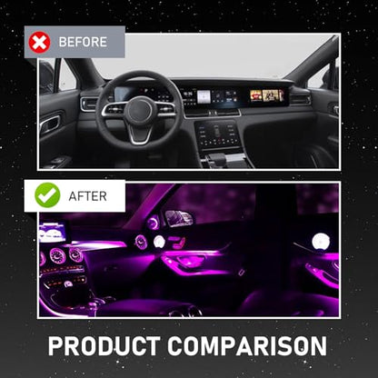 Car USB Atmosphere Lamp (1 PC / Pink)