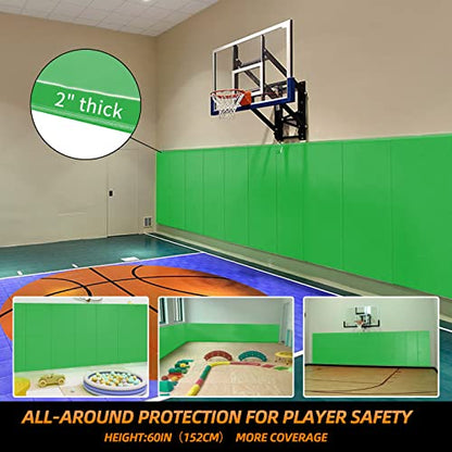 1 Pack Wall Protection Pad (60" x 20" x 2" / 1 PACK / LIGHT GREEN)