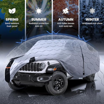 Multi Layer Jeep Gladiator Truck Cover (W.Fit Gladiator(1999-2026) Crew Cab SB / White Truck Cover)