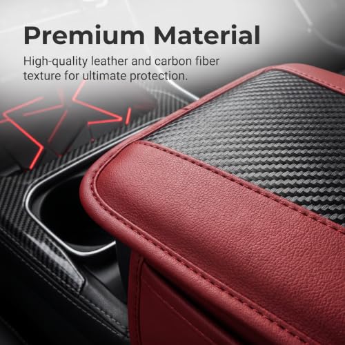 Car Center Console Organizer Cover (Red)