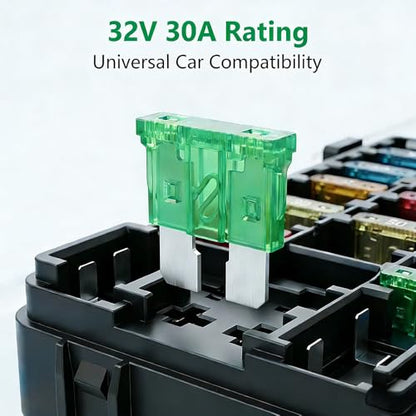 80Pcs) 30 Amp Standard Fuse, 30A Car Blade Fuses for Car/RV/Truck/SUV/Motorcycle/Boat (30A)