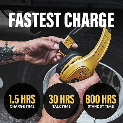 Storm Gold Wireless Trucker Bluetooth Headset with Mic (Gold / Storm Gold)