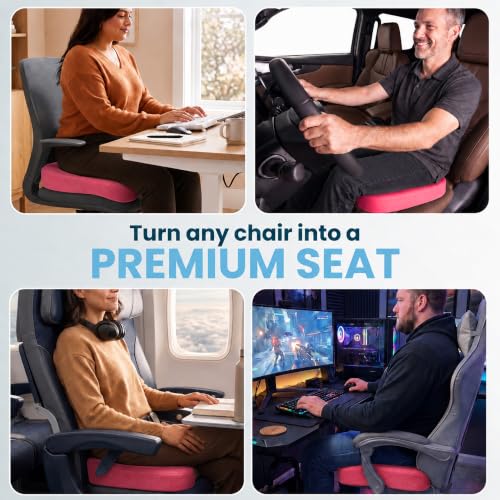Extra Large Gel & Memory Foam Seat Cushion (Pink / X-Large)