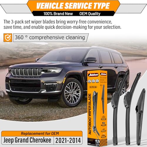 Windshield Wiper Blade Replacement for Jeep Grand Cherokee (22"+21"+11")